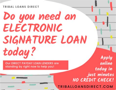 E Signature Loans Direct Lenders